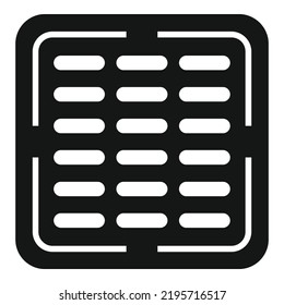 Drain cover icon simple vector. City road. Street sewage