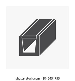 Drain gutter and cover vector illustration. May called trench, ditch, street or concrete gutter for irrigation, stormwater drainage system by drain water from road, city, yard, driveway to sewer.