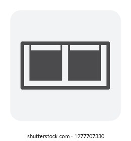 Drain gutter and grate vector icon. May called trench, ditch or street gutter for irrigation, stormwater drainage system by drain water from downspout, garden, yard, road, city, driveway to sewer.
