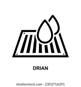 Drain icon. Drainage icon isolated on background vector illustration.