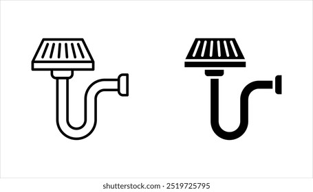Drain icon set. drainage vector illustration on white background