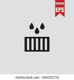 Drain icon in trendy isolated on grey background.Vector illustration.