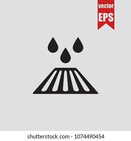 Drain icon in trendy isolated on grey background.Vector illustration.