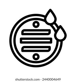 drain line icon illustration vector graphic. Simple element illustration vector graphic, suitable for app, websites, and presentations isolated on white background