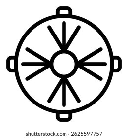 Drain manhole icon. Outline drain manhole vector icon for web design isolated on white background