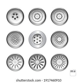 Drain manhole with steel grid on sewer