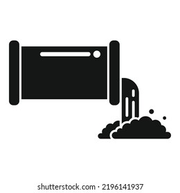 Drain Pipe Icon Flat Vector. Sewerage Water. Sink Service