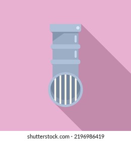 Drain Pipe Icon Flat Vector. Service Plumber. Sink Faucet