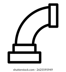 Drain pipe icon. Outline drain pipe vector icon for web design isolated on white background