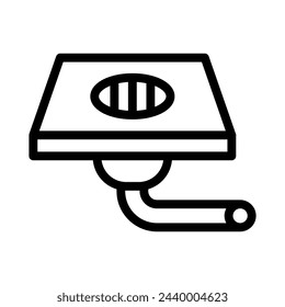 drain pipe line icon illustration vector graphic. Simple element illustration vector graphic, suitable for app, websites, and presentations isolated on white background