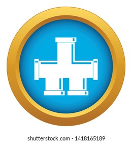 Drain system icon blue vector isolated on white background for any design