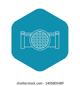 Drain system icon. Outline illustration of drain system vector icon for web