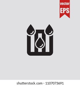 Drain system icon in trendy isolated on grey background.Vector illustration.