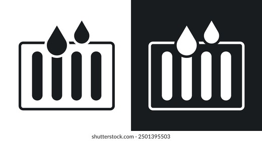 Drain vector icon set in black and white