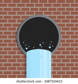 Drainage cartoon vector. free space for text. wallpaper. background.