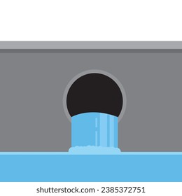 Drainage cartoon vector. free space for text. wallpaper. background.