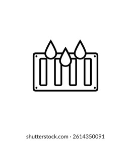 Drainage icon, symbolizing water management, efficiency, and infrastructure for flood control.