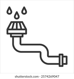 Drainage Icon Vector Illustration Outline