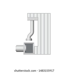 Drainage system vector icon consist of downsprout, diverter, grate, sewer pipe, manhole or catch basin for access, cleaning, maintenance and drain stormwater, rainwater, wastewater or sewage to gutter