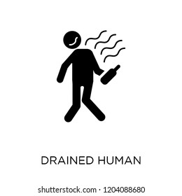 drained human icon. drained human symbol design from Feelings collection. Simple element vector illustration on white background.