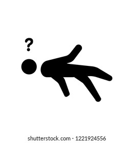 drained human icon. Trendy drained human logo concept on white background from Feelings collection. Suitable for use on web apps, mobile apps and print media.