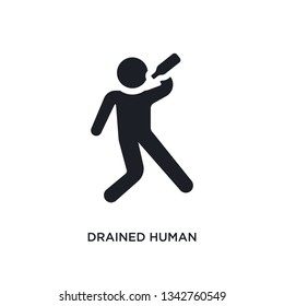 drained human isolated icon. simple element illustration from feelings concept icons. 