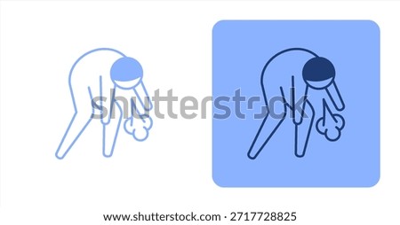 Drained MixedTwo-tone color and contrasting background icon illustration