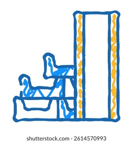 draining system building material doodle icon sketch vector. draining system building material sign. isolated symbol illustration