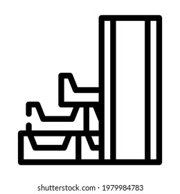 draining system building material line icon vector. draining system building material sign. isolated contour symbol black illustration