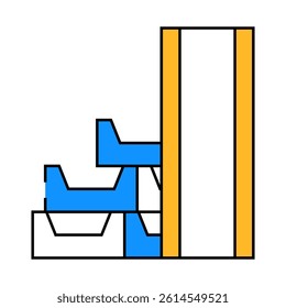 draining system building material line icon vector. draining system building material sign. isolated symbol illustration
