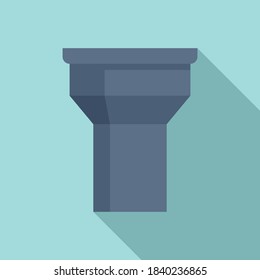 Drainpipe gutter icon. Flat illustration of drainpipe gutter vector icon for web design