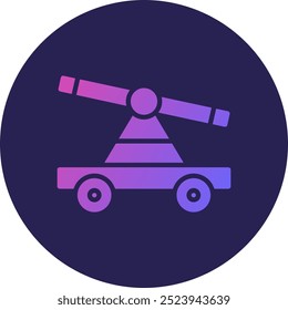 Ícone de Gradiente do Círculo do Glifo de Draisina