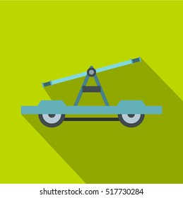 Draisine or handcar icon. Flat illustration of handcar vector icon for web design
