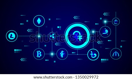 dram icon. From Crepto currency set