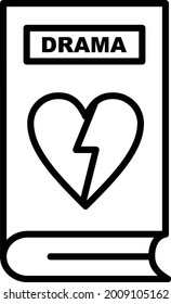 Diseño de la línea del vector del libro de dragas
