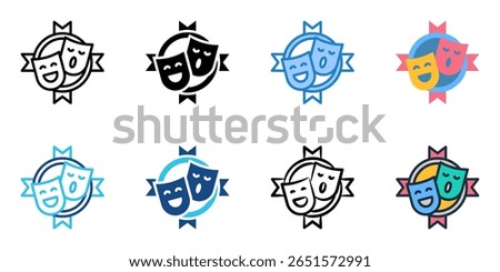 Drama Club icon set multiple style collection 

