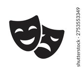 Drama comedy acting mask icon