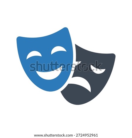 Drama comedy acting mask icon