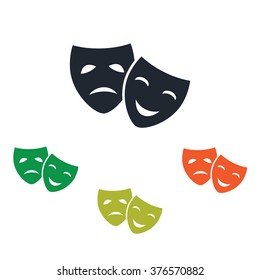 Drama and comedy masks icon