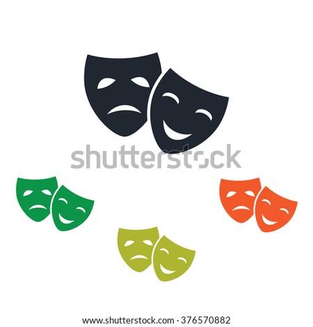 Drama and comedy masks icon