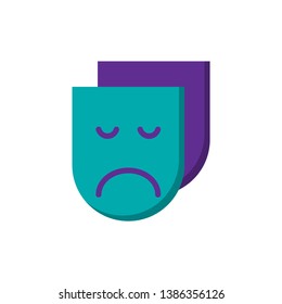 drama icon vector flat design