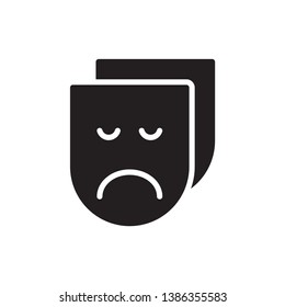 drama icon vector glyph style