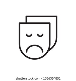 drama icon vector line style
