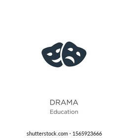 Drama icon vector. Trendy flat drama icon from education collection isolated on white background. Vector illustration can be used for web and mobile graphic design, logo, eps10