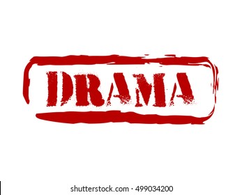 drama label red sticker