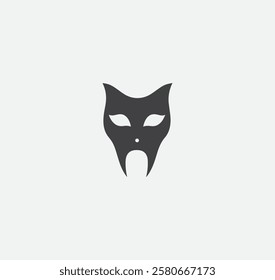 Drama Mask with a black outline on it vector graphic
