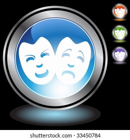 drama mask chrome crystal