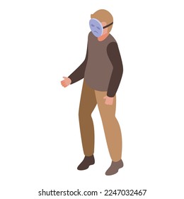 Drama mask icon isometric vector. Education event. Online skill