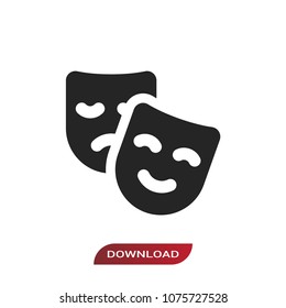 Drama masks icon vector