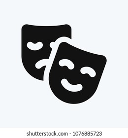 Drama masks icon vector